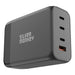 Silver Monkey SMA155 200W GaN charger 3xUSB-C PD USB-A QC 3.0 with detachable power cable - black - Cell phone USB