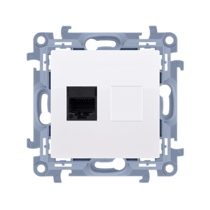 COMPUTER SOCKET SINGLE - WHITE