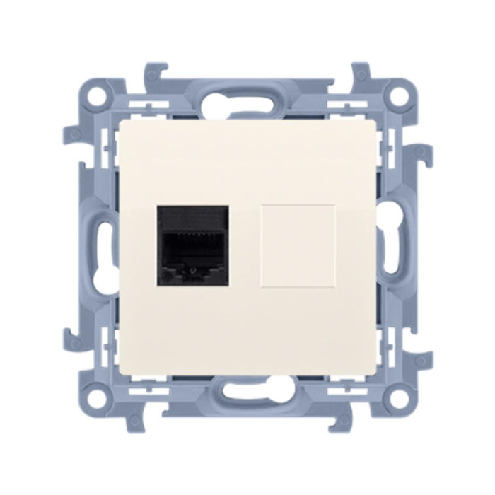SINGLE COMPUTER SOCKET - CREAM