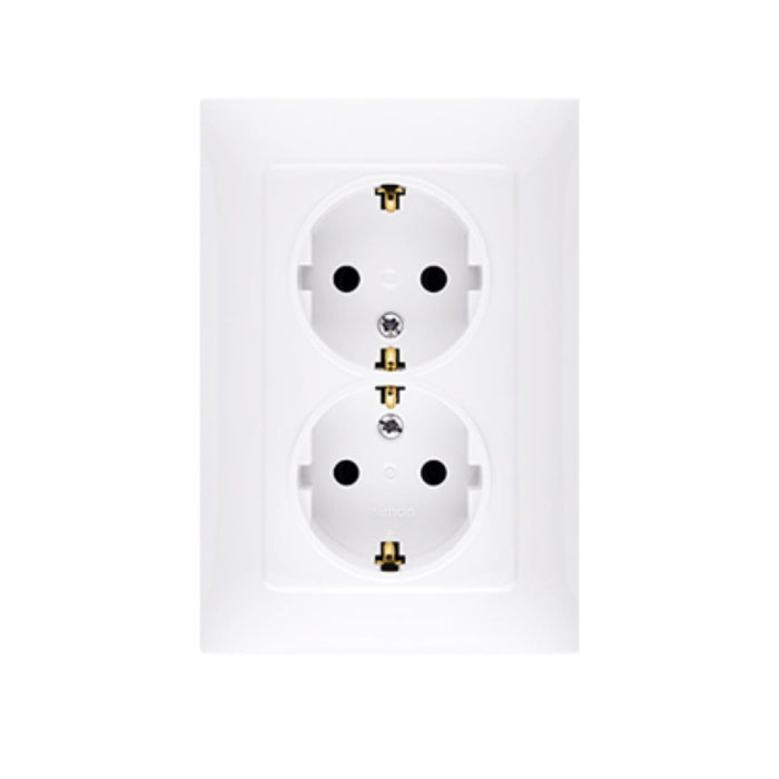 CONTACT SHUKO 16A, DOUBLE - WHITE