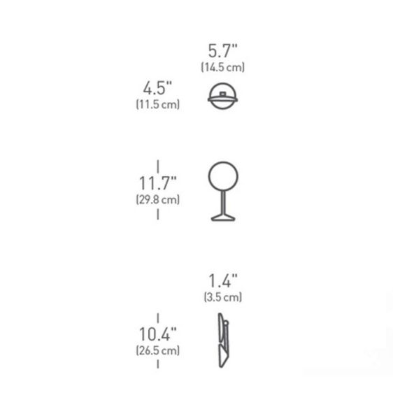 Mini cosmetic mirror Simplehuman SH-ST3004, with sensor 10x (matte steel)