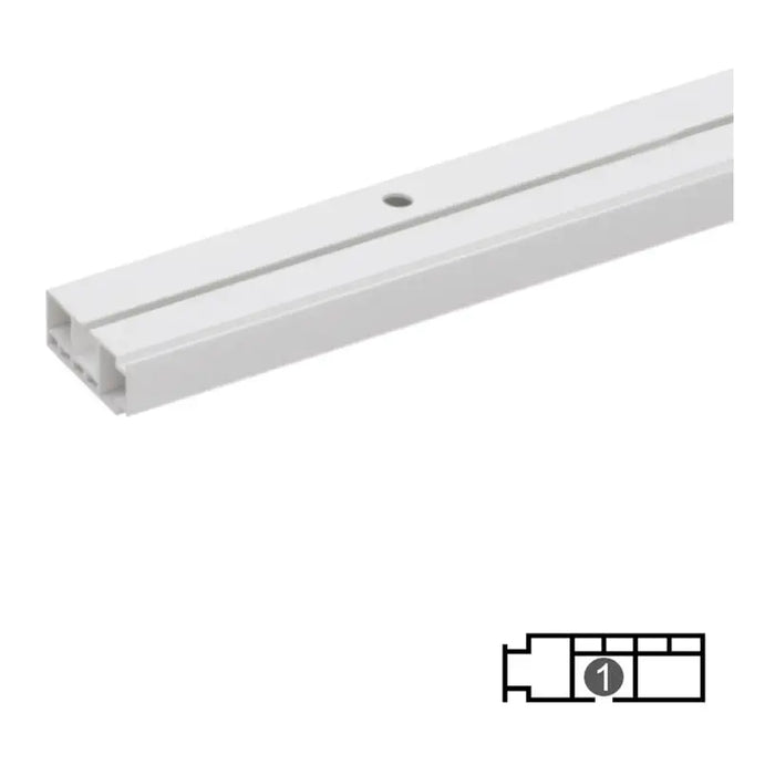 SINGLE-CHANNEL PVC MOLDING KARPOL 300 CM. - Корнизи<<<Корнизи щори и пердета<<<Мебели и интериор<<<Praktiker