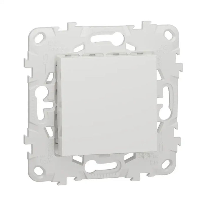 SINGLE WHITE SCHNEIDER UNICA KEY (NU520118) - Ключове и контакти<<<Електроматериали<<<Praktiker&&&Ключове и