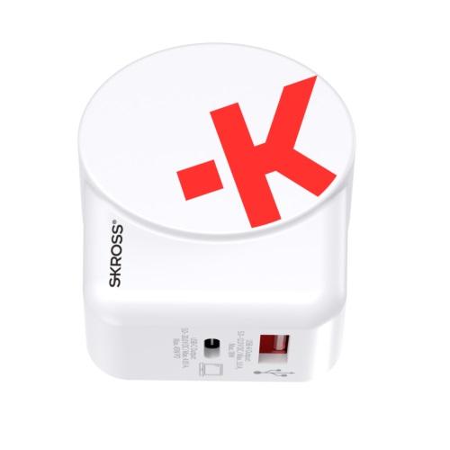 Adapter-charger SKROSS Euro USB Charger AC45PD, USB-A, USB-C