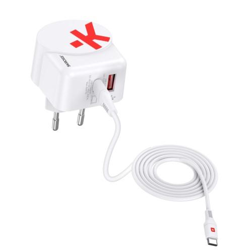 Adapter-charger SKROSS Euro USB Charger AC45PD, USB-A, USB-C