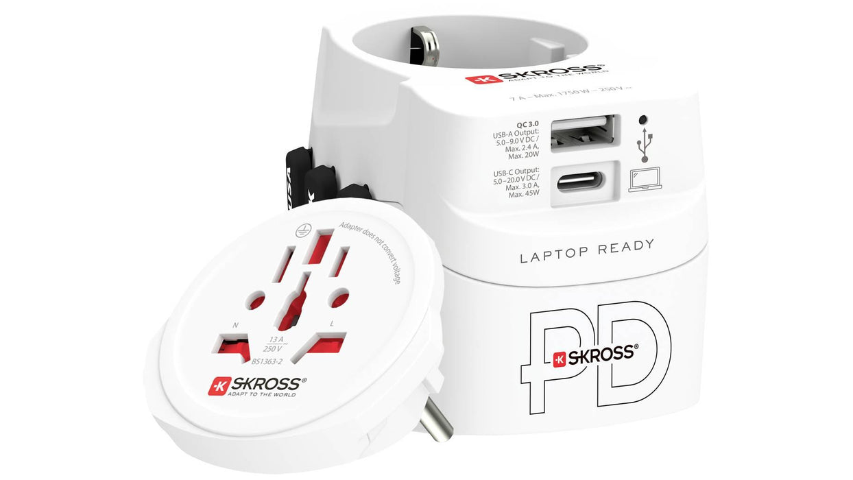 Adapter SKROSS PRO Light USB, 1.302474, World, White