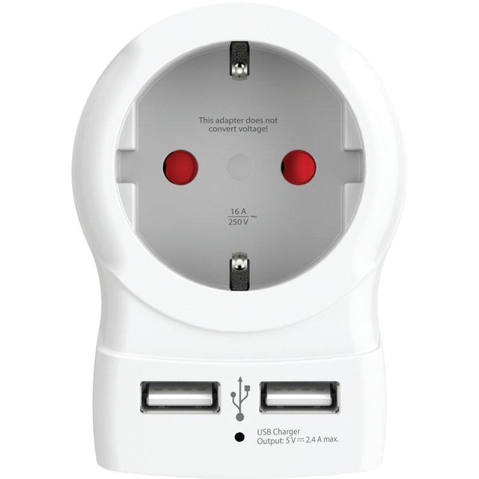 Skross socket with 2 x USB ports