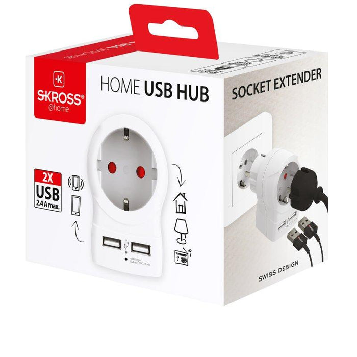 Skross socket with 2 x USB ports