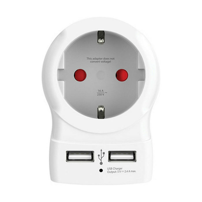 Skross socket with 2 x USB ports