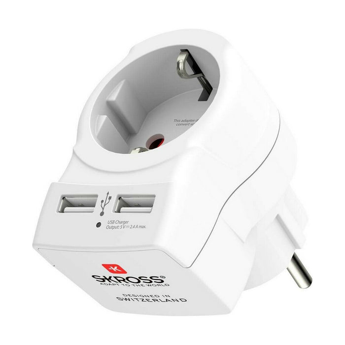 Skross socket with 2 x USB ports