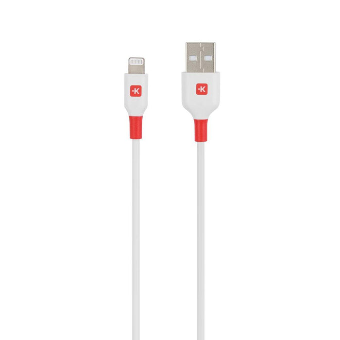 Cable Skross, Lightning - USB-A 2.0 male, 1.2 m, White