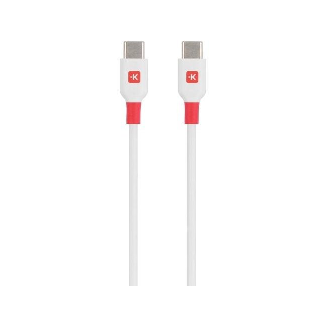 Cable Skross, USB-C - USB-C male, USB 2.0, 1.2m, White