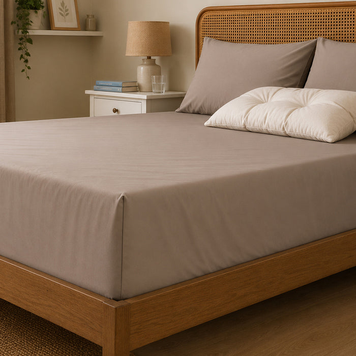 SLEEPFORIA FITTED SHEET FOR MATTRESS 100X200 CM BEIGE