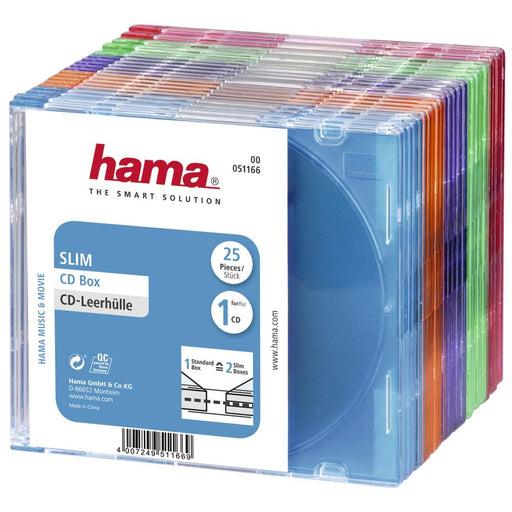 Slim CD cases for Hama discs pack of 25 51166 - Класьори за CD DVD<<<Офис продукти<<<ValiAPI