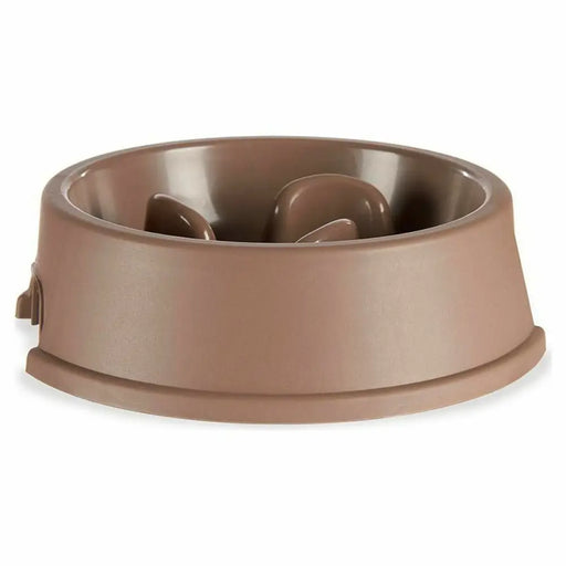 Slow Eating Food Bowl for Pets Mascow Beige Plastic 1,5 L 27 x 7,5 x 27 cm (12 Units) - Домашни Животни<<<Дом