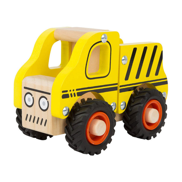 CHILDREN'S TOY SMALL FOOT TRUCK WOODEN YELLOW