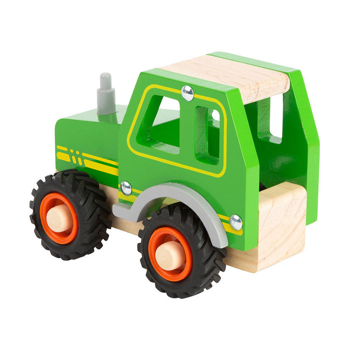 CHILDREN'S TOY SMALL FOOT TRACTOR WOODEN GREEN