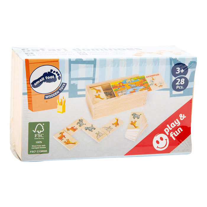 SMALL FOOT DOMINO SAFARI GAME 28 PIECES