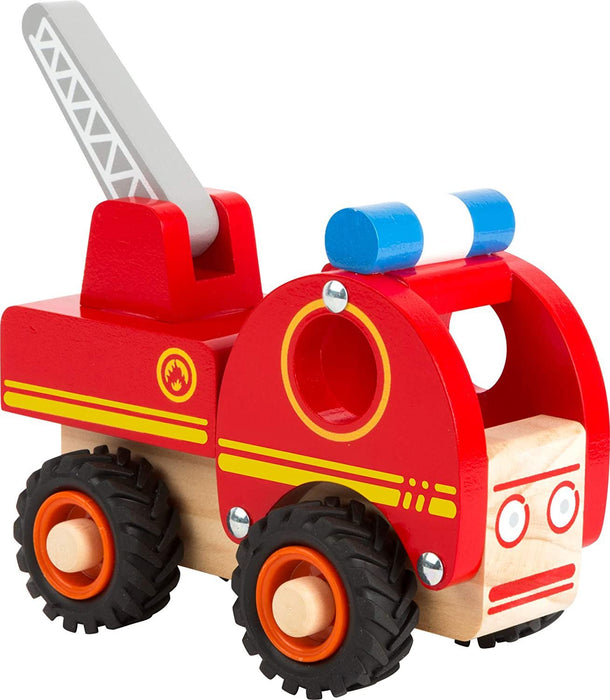 CHILDREN'S TOY SMALL FOOT WOODEN FIRE TRUCK