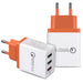 Smart adapter Qualcomm 3.0 Quick Charge with three ports 3A 2.1A - Adapters