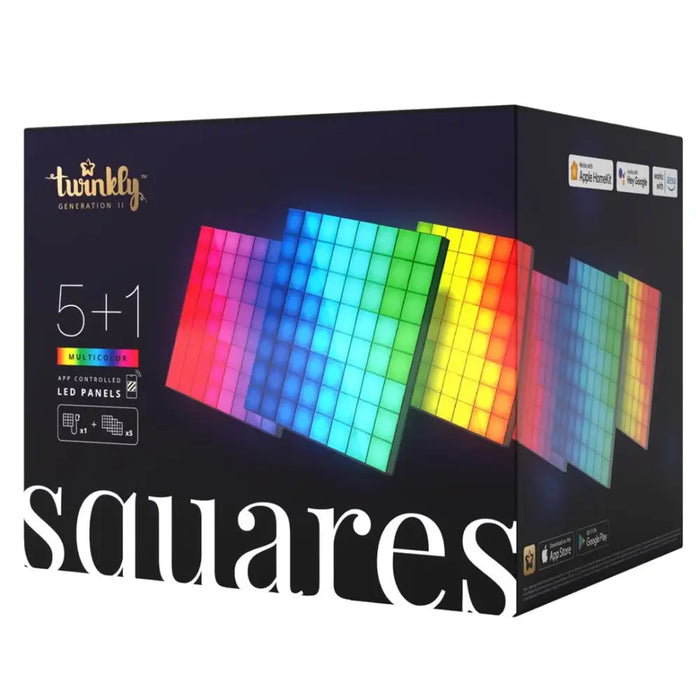 SMART BLOCKS TWINKLY SQUARES COMBO PACK 6 BLOCKS (1 MASTER + 5 EXTENSION) X 64 PIXELS RGB - Christmas tree