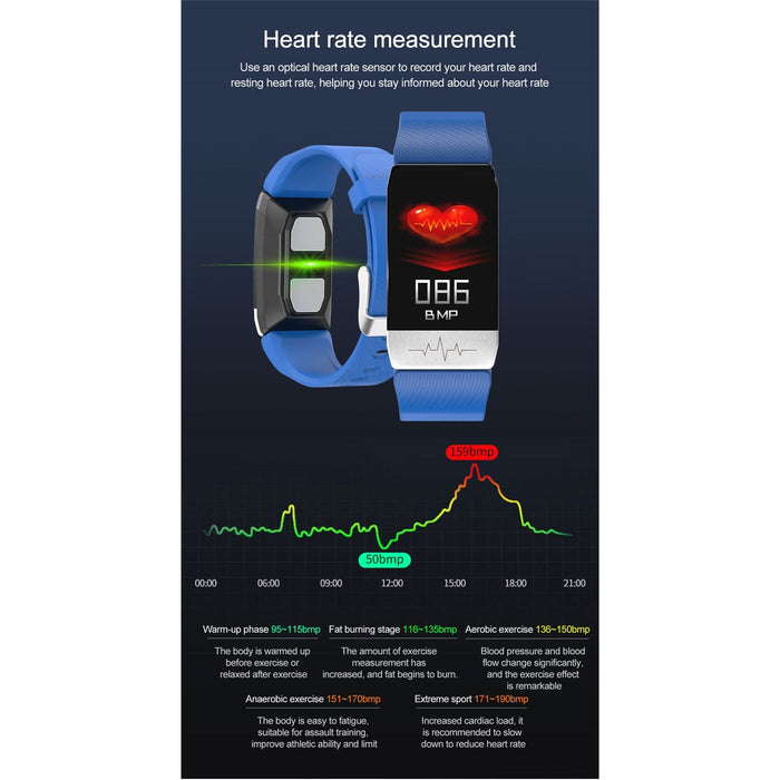 Smart bracelet Vektros VT03, measurement of temperature, ECG. blood oxygen