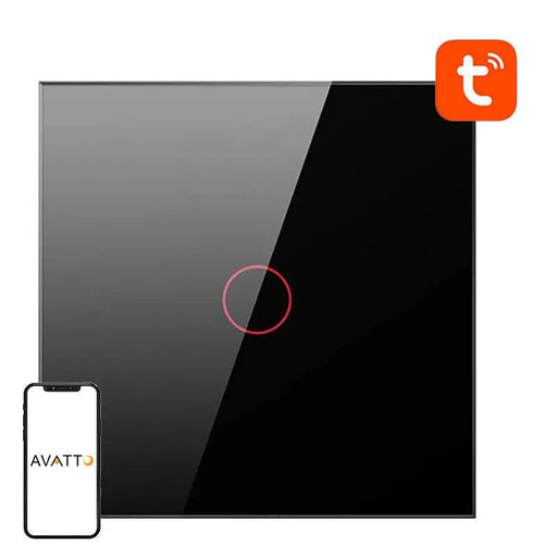 Smart Light Switch ZigBee Avatto LZTS02-EU-B1 1 Way No Neutral TUYA (black) - Switches<<<Control devices<<<Smart