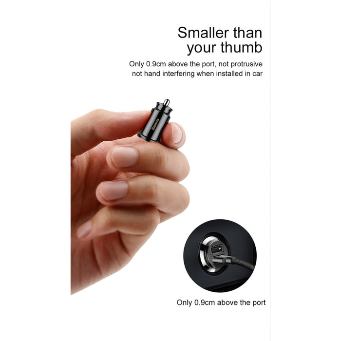 Smart mini USB car charger Baseus 3.1A Fast Charge