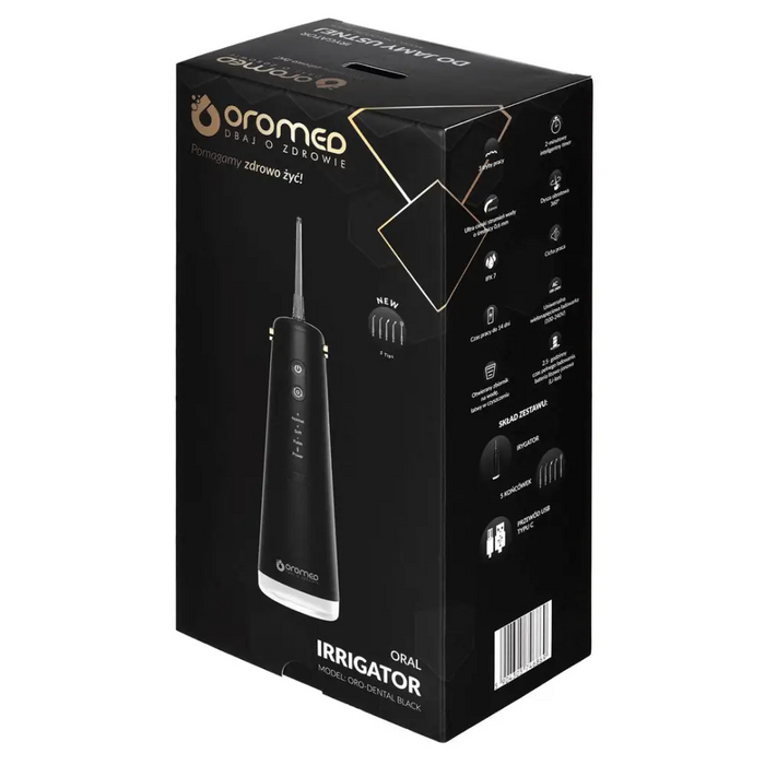 Smart ORO-DENTAL BLACK Oromed irrigator - IrrigatorsAGD-IRY<<<Home Appliance - ProductsAGD<<<ActionPL