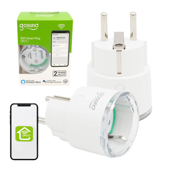 Smart plug WiFi Gosund SP111 3680W 16A Tuya 2-pack - Power plugs<<<Smart Plug<<<Actuators<<<Smart Home<<<InnproXML