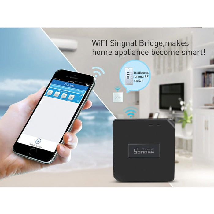 Smart RF Transmitter Sonoff Bridge of Wifi signal to 433Mhz