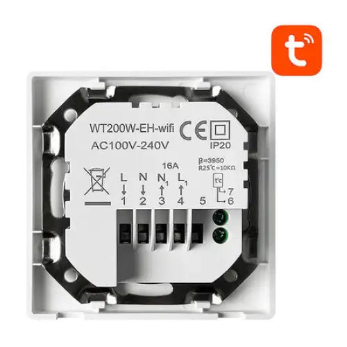 Smart Thermostat Avatto WT200-16A-W Electric Heating 16A WiFi TUYA - Thermostats<<<Heating control<<<Actuators<<<Smart