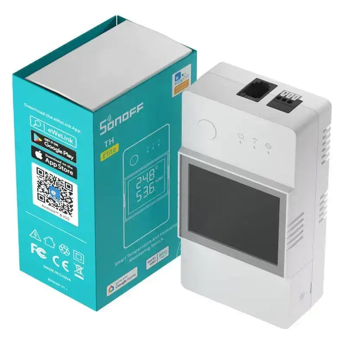 Smart WiFi temperature and humidity monitoring switch Sonoff THR316D TH Elite - Smart controllers<<<Control