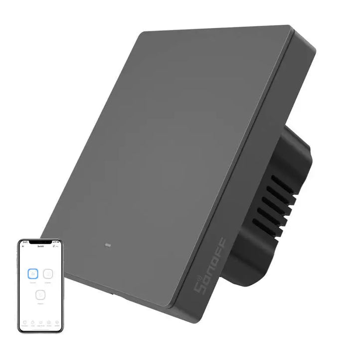 Smart WiFi wall switch SONOFF M5-1C-80 (1-channel for frame graphite) - Switches<<<Control devices<<<Smart