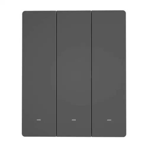 Smart WiFi wall switch SONOFF M5-3C-80 (3-channel for frame graphite) - Switches<<<Control devices<<<Smart