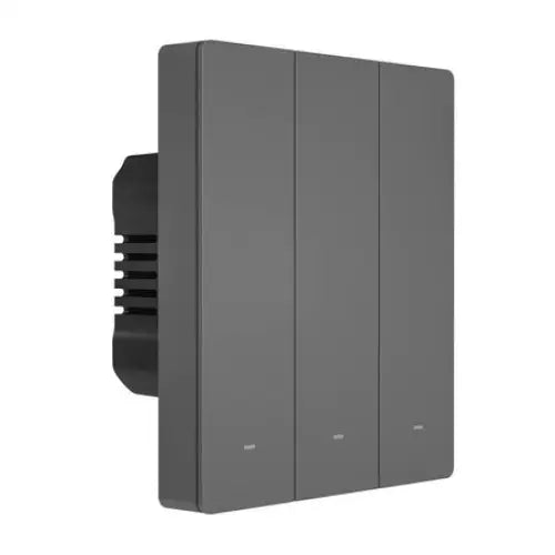 Smart WiFi wall switch SONOFF M5-3C-80 (3-channel for frame graphite) - Switches<<<Control devices<<<Smart