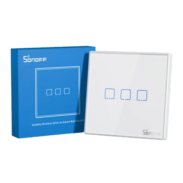 Smart Wireless Wall Switch Sonoff T2EU3C-RF 433MHz (3-channel) - Switches<<<Control devices<<<Smart Home<<<InnproXML