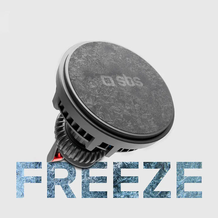 Smartphone holder with inductive charger SBS TESUPFANWIR15W 15W for air vent with cooling - black - Cell phone