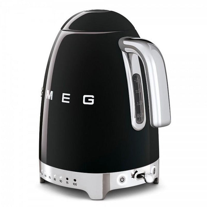 Electric kettle SMEG KLF04BLEU, 2400 W, 1.7 L, Black