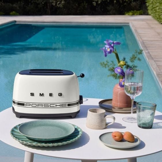 Toaster SMEG TSF01PCWEU, 2 slices, 950 W, Porsche Carrara White