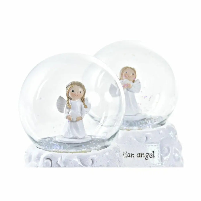 Snowball DKD Home Decor White 6,5 x 6,5 x 8,5 cm (2 Units) - Декорация и Осветление<<<Дом Градина<<<BigBuy&&&Коледни
