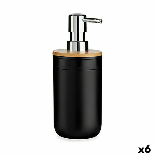 Soap Dispenser Berilo Black Bamboo polypropylene 350 ml 8 x 17 x 9 cm 9 x 17 x 8 cm (6 Units) - Баня<<<Дом