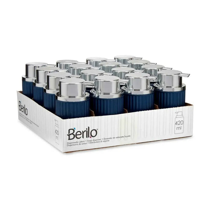 Soap Dispenser Berilo Blue Plastic 420 ml 7 x 14,5 x 8,5 cm (16 Units) - Баня<<<Дом Градина<<<BigBuy&&&Аксесоари и