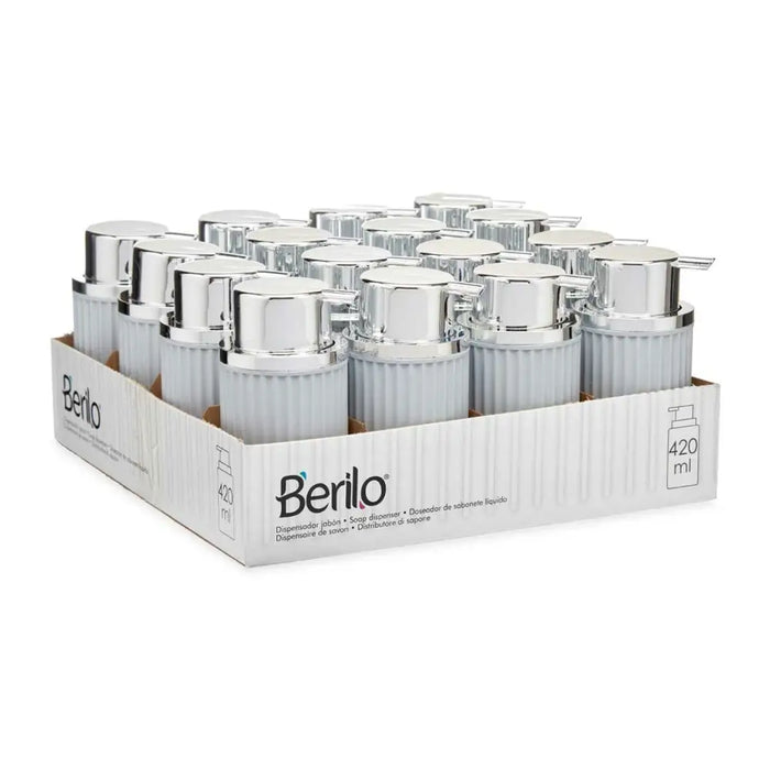 Soap Dispenser Berilo Grey Plastic 450 ml 7 x 14,5 x 8,5 cm (16 Units) - Баня<<<Дом Градина<<<BigBuy&&&Аксесоари и
