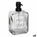 Soap Dispenser Berilo Pure Soap Black Crystal Plastic 570 ml 10 x 18 x 6 cm (6 Units) - Баня<<<Дом