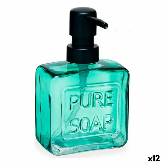 Soap Dispenser Berilo Pure Soap Green Crystal Plastic 250 ml 9 x 15 x 5 cm (12 Units) - Баня<<<Дом