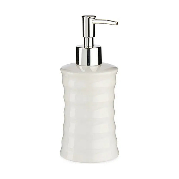 Soap Dispenser Berilo White Metal Ceramic Waves 260 ml (12 Units) - Баня<<<Дом Градина<<<BigBuy&&&Аксесоари и