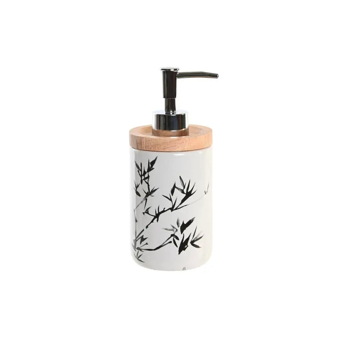 Soap Dispenser DKD Home Decor 8 x 9 x 17,5 cm Black White Stoneware - Баня<<<Дом Градина<<<BigBuy&&&Аксесоари и
