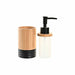 Soap Dispenser DKD Home Decor Black Natural Bamboo polypropylene - Баня<<<Дом Градина<<<BigBuy&&&Аксесоари и