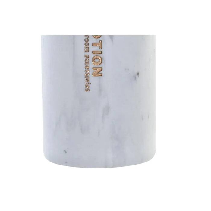 Soap Dispenser DKD Home Decor Marble White Natural Resin Natural rubber Plastic - Баня<<<Дом